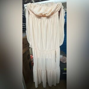 Maternity Cream Long Dress